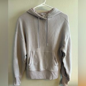 Athleta Coaster Luxe Waffle Knit Hoodie Pullover Lavender Women’s Size XS